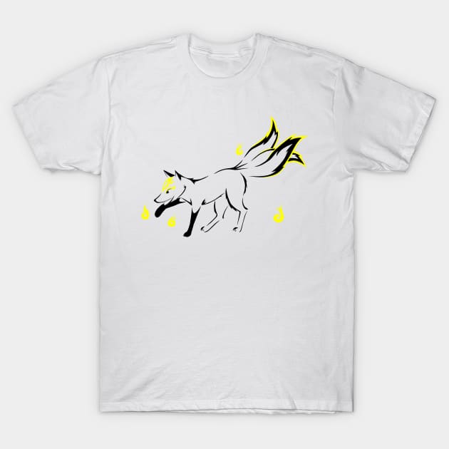 Kitsune (yellow) T-Shirt by Eile